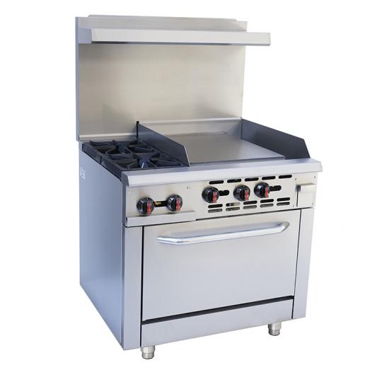 Gas Range with griddle and oven